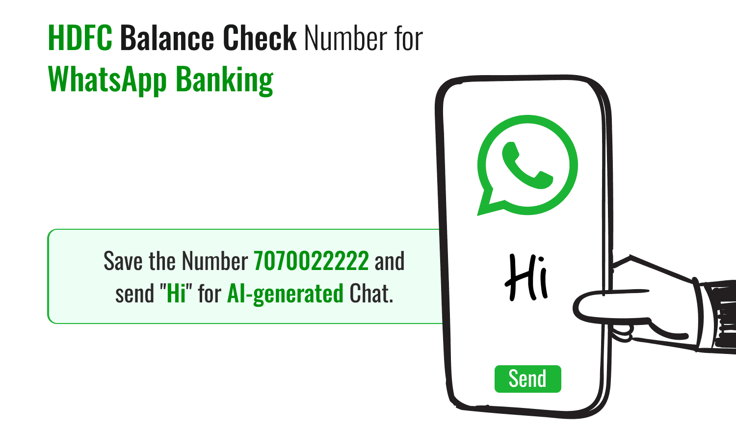 HDFC Balance Check Number for WhatsApp Banking